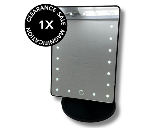 CLEARANCE BEBE Studio Pro LED Lighted Touch Mirror (6.5"L x 10"H)