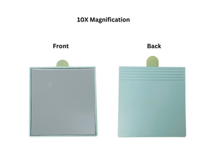 CLEARANCE 1X/10X LED Tri-Fold & Small Mint Green Mirror with Storage