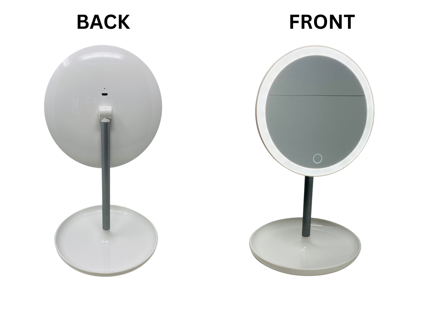 CLEARANCE 1X White LED Table Top Mirror (11"H x 5.25"D) - OXCLR02-011