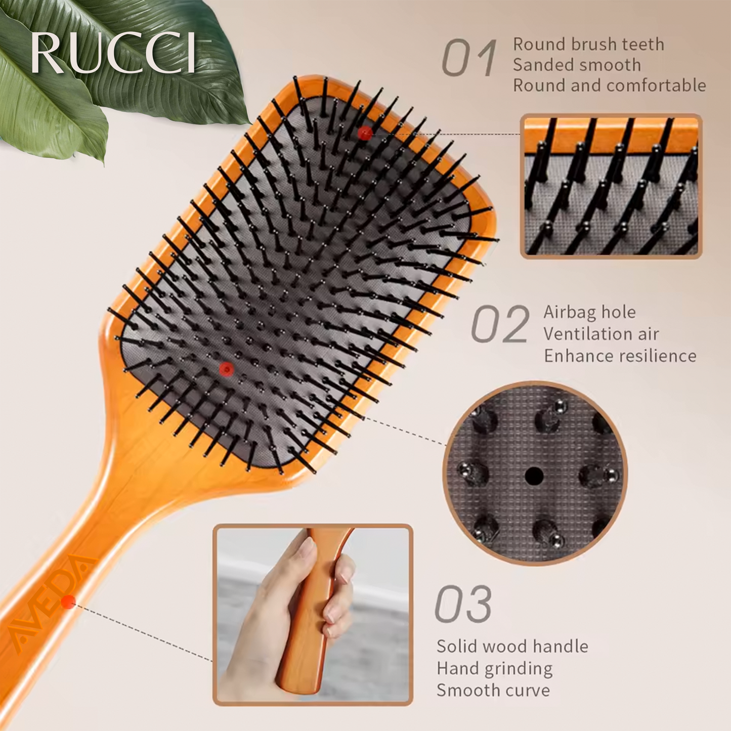 AVEDA | Wooden Mini Paddle Brush