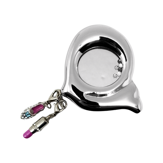 1X Regular Silver Snail Charm Compact Mirror (CM604)