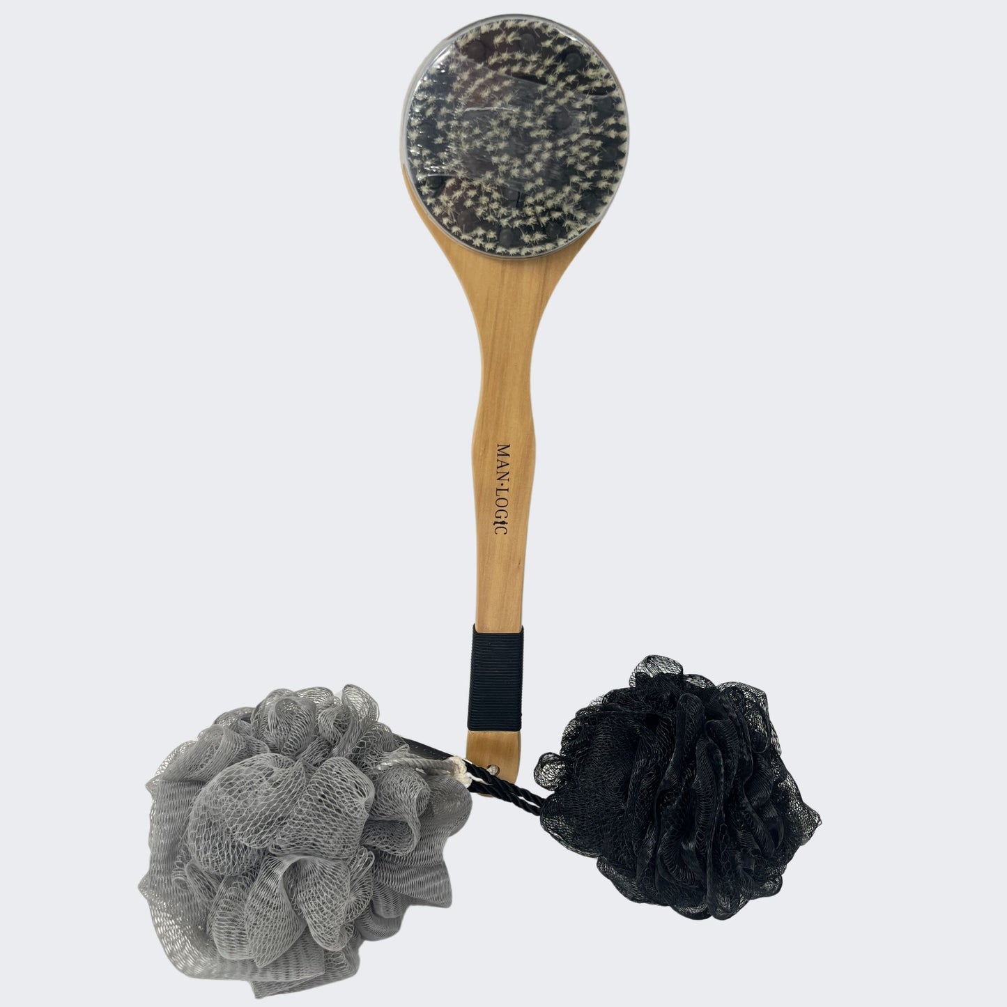 SP125 Manlogic Bath Brush + 2 Loofah Set