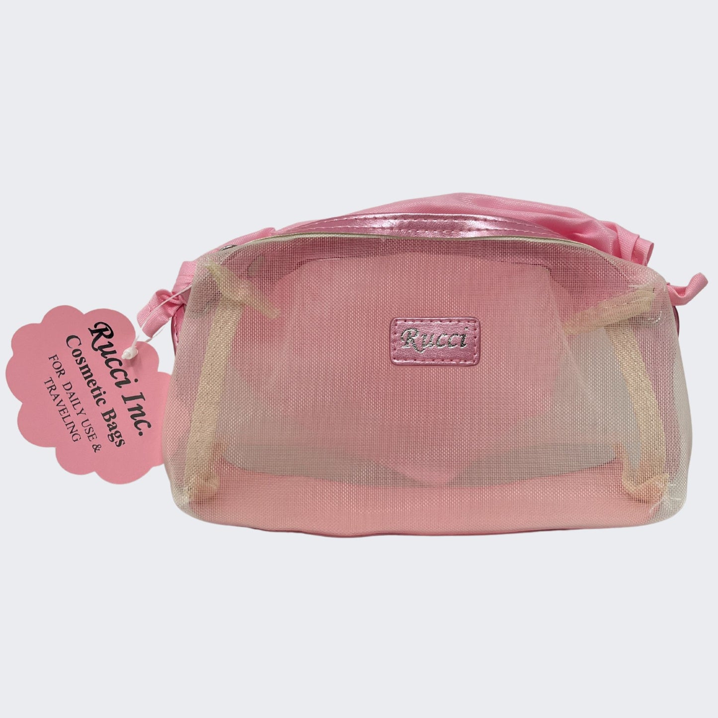 CB32/P Rucci Pink Cosmetic Bag with Scarf