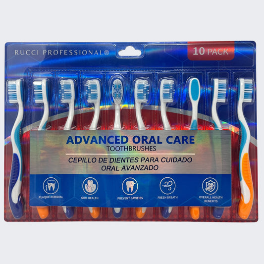 TB106 Rucci Advanced Oral Care Toothbrushes 10 Pack