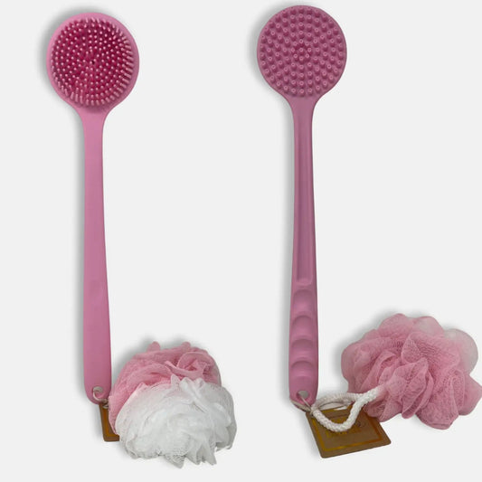 SP116/P Brush & Loofah Set Pink