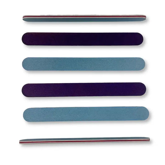 N13 Nail File Blue Foam Board 120/130 Grit (Pack of 24)