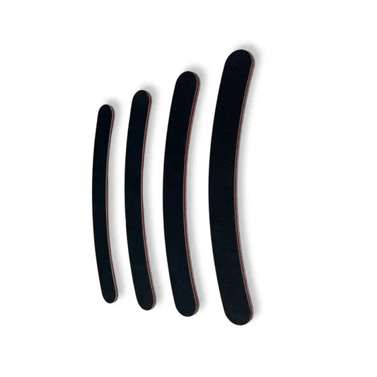 N6 Nail File Black Boomerang 100/80 Grit (Pack of 24)