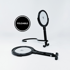 1X/5X Magnifying Double-Sided Black Plastic Neck Mirror