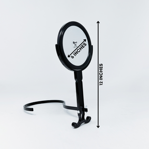 1X/5X Magnifying Double-Sided Black Plastic Neck Mirror