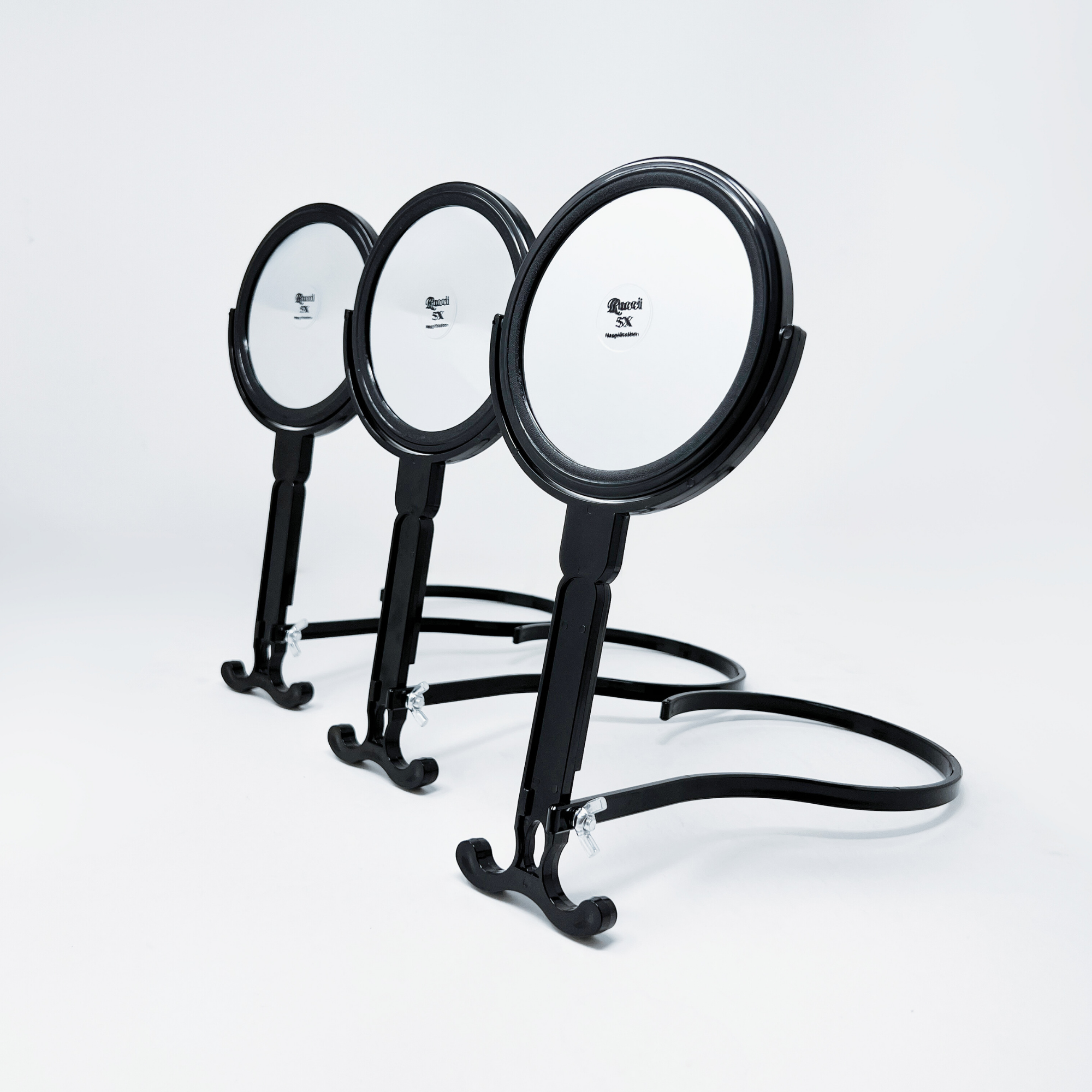 1X/5X Magnifying Double-Sided Black Plastic Neck Mirror