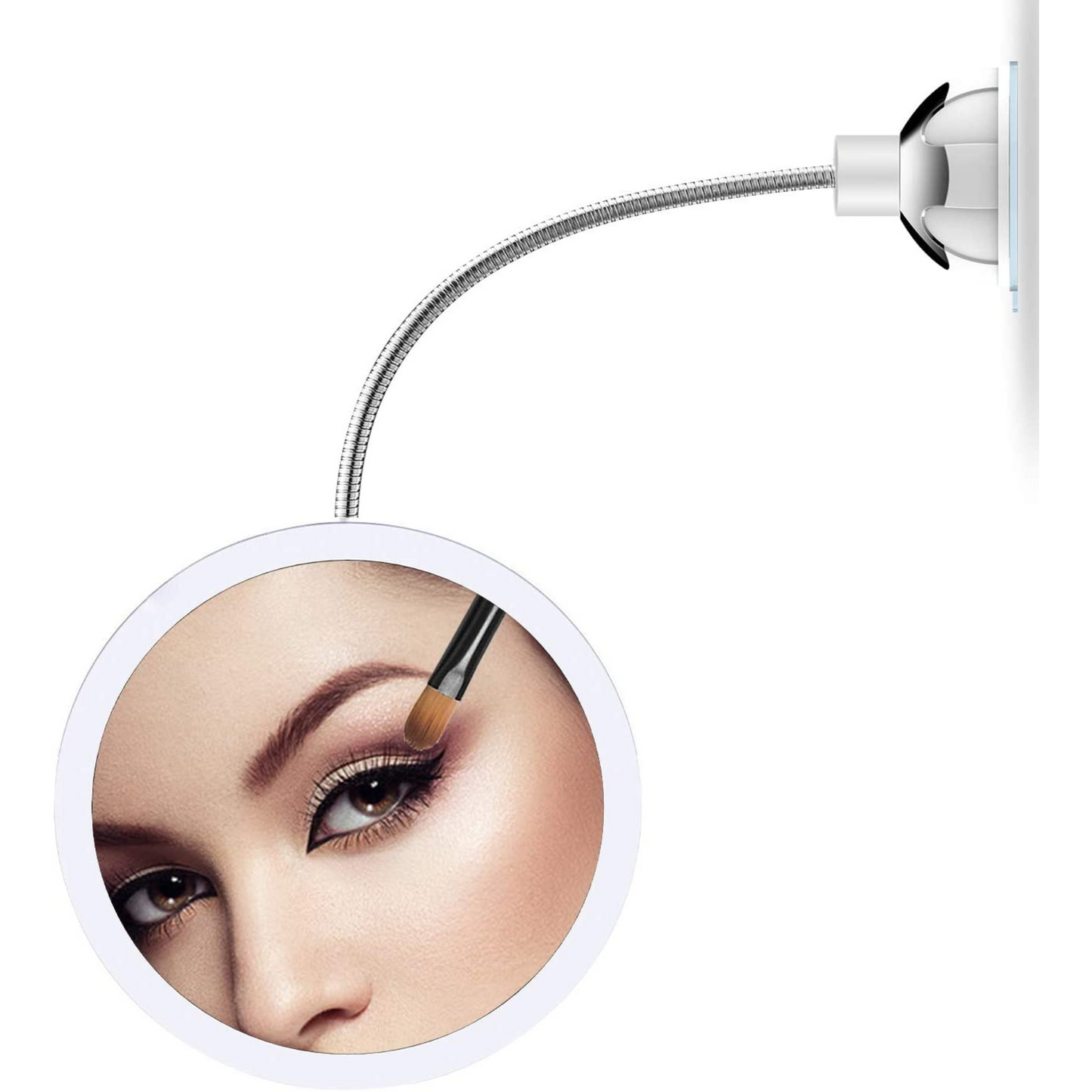 CLEARANCE SALE 10X Magnifying Battery-Operated LED White Suction Mirror (7"D x 17.5"H)