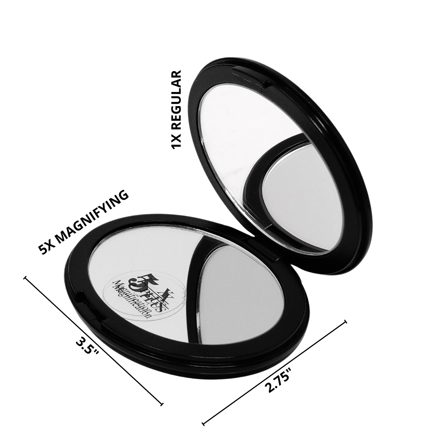 Clearance 1X/5X Magnifying Double-Sided Oval Compact Mirror (CM405)