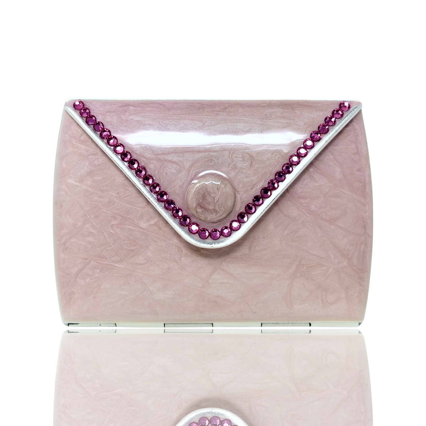 1X/2X Magnifying Double-Sided Pink Pouch Compact Mirror (CM759)