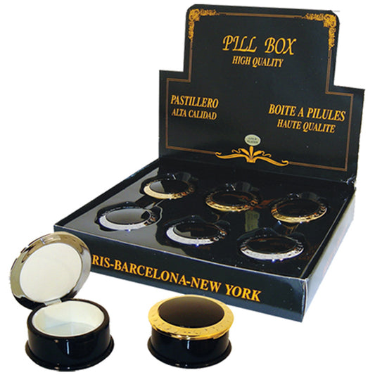 CLEARANCE - ROUND MOON/STAR PILL BOX (CM903)