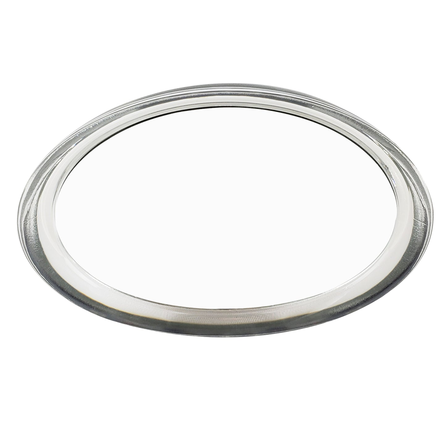 Acrylic Frame Oval Counter-top Magnifying Mirror with Travel Pouch (M882)