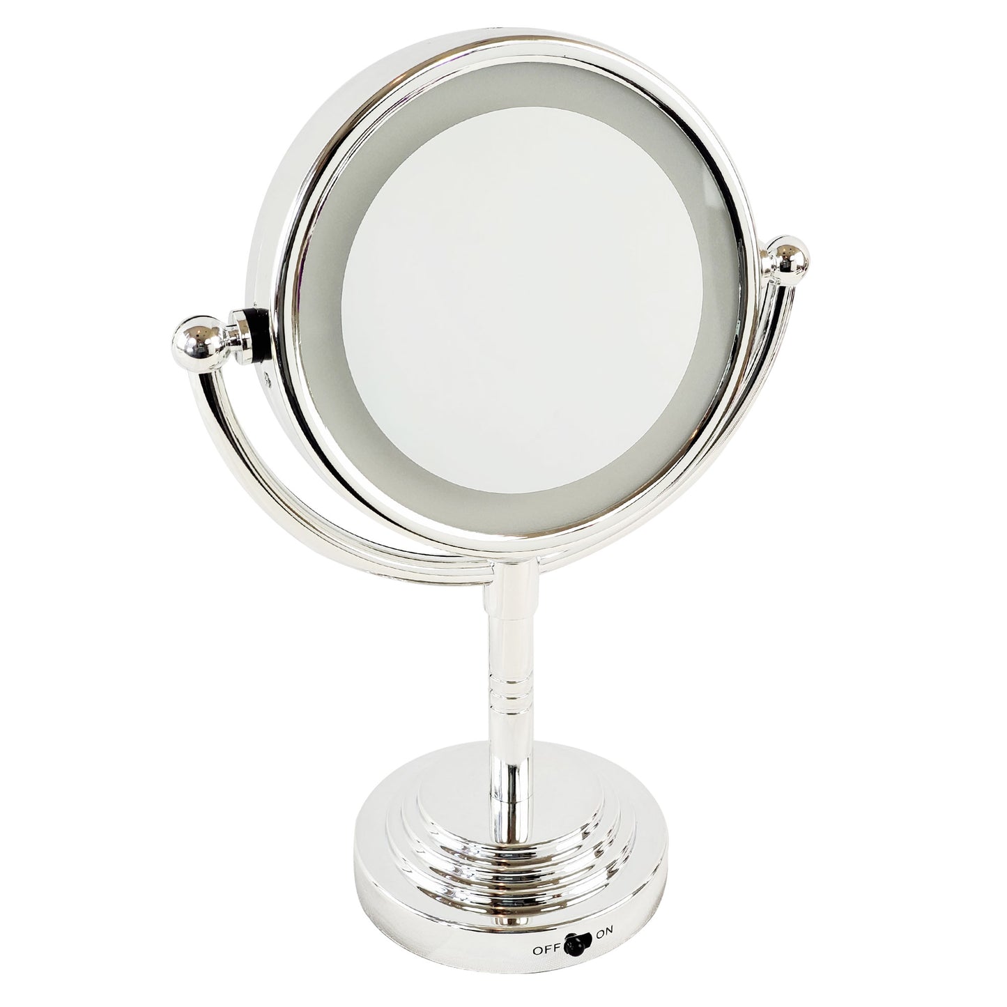 Rucci Double Sided LED Magnifying Chrome Finish Mirror (M978)