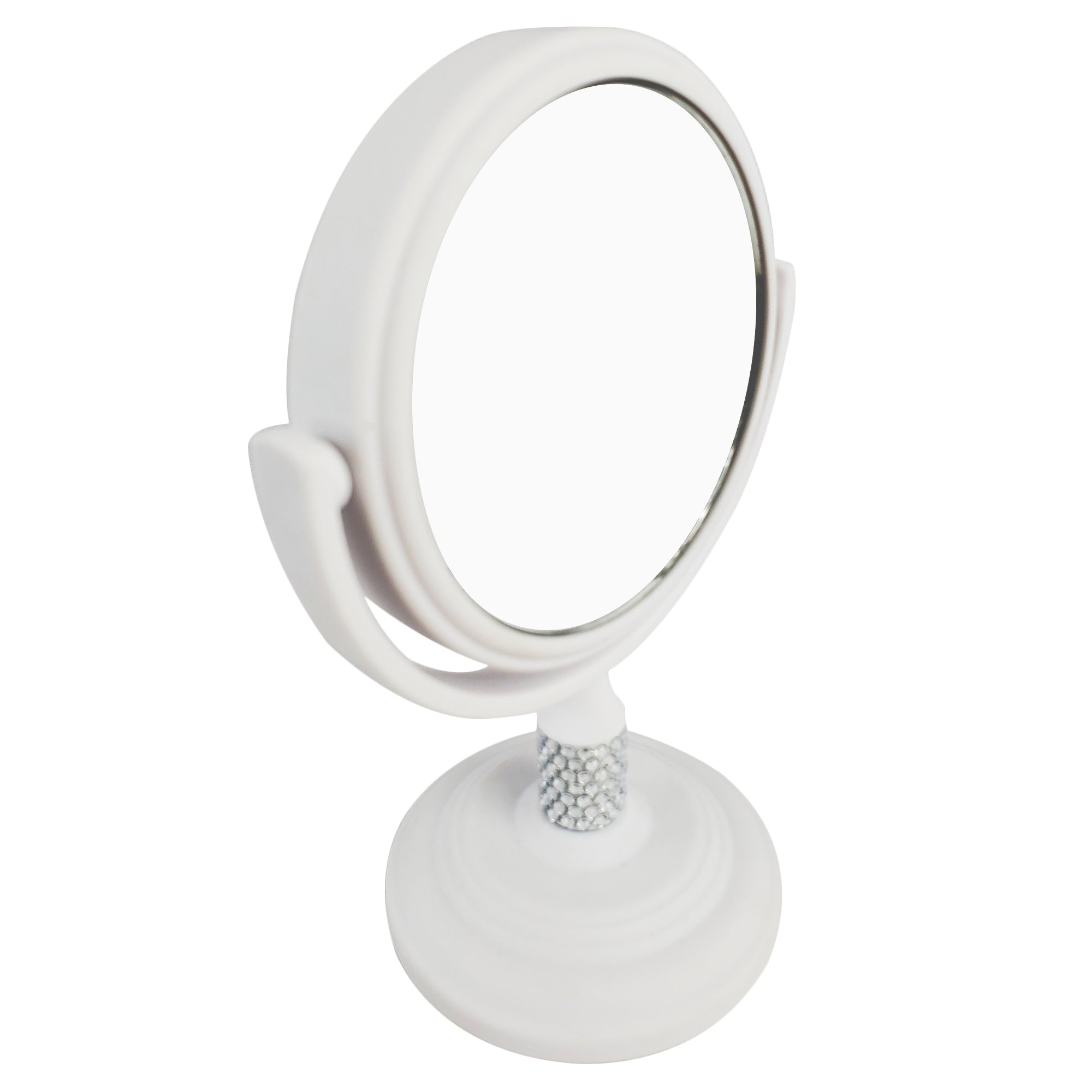 Mini Makeup Magnifying Vanity Mirror White Ceramic Base (M990)