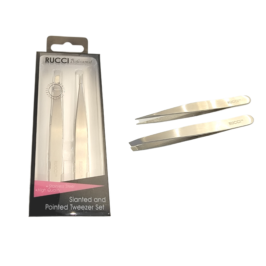 Slanted and Pointed Tweezer Set (TW125)